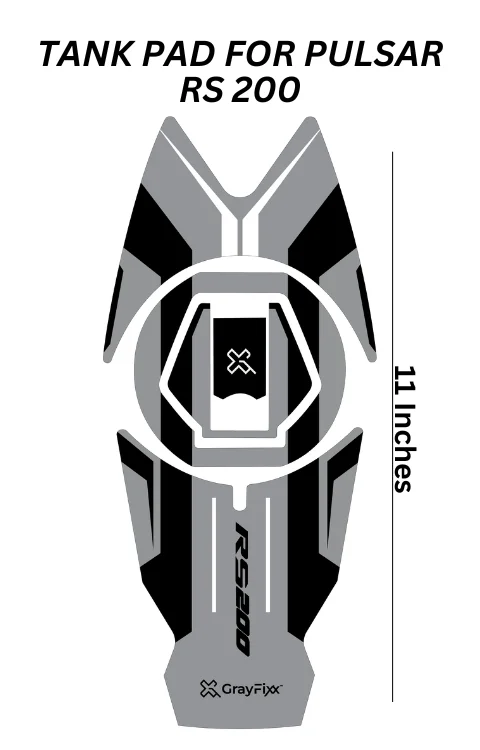 Tank Pad Compatible with Pulsar RS 200 | Size 11 Inches, Pack Of 1